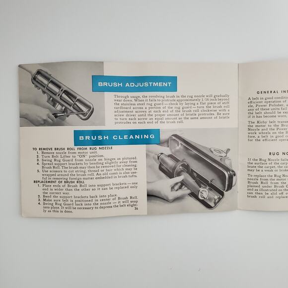 Vtg KIRBY Model 561 Vaccum Cleaner INSTRUCTION BOOK Owners MANUAL - Picture 9 of 14